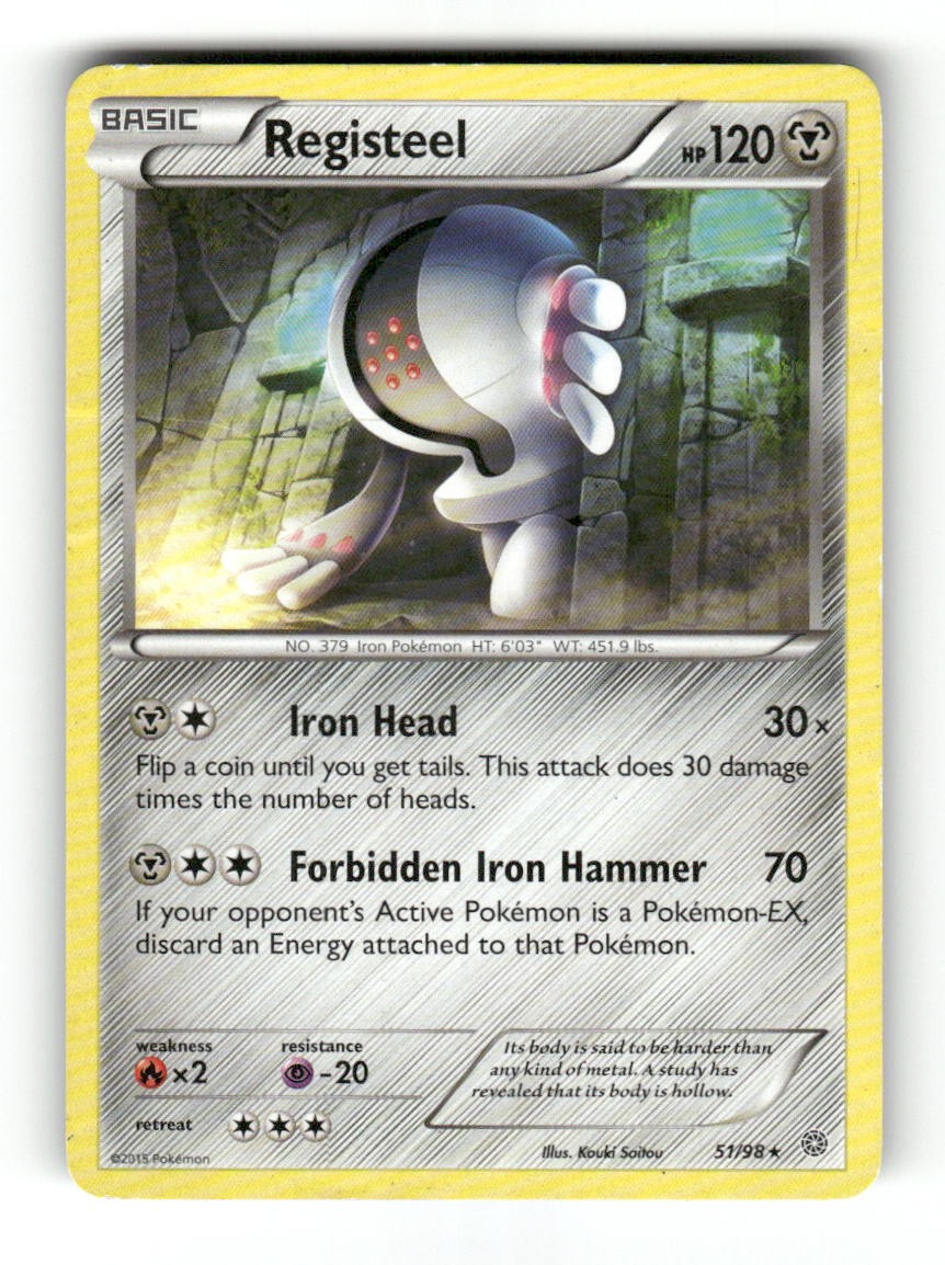 Registeel 51/98 Rare XY – Ancient Origins Pokemon Heavily Played