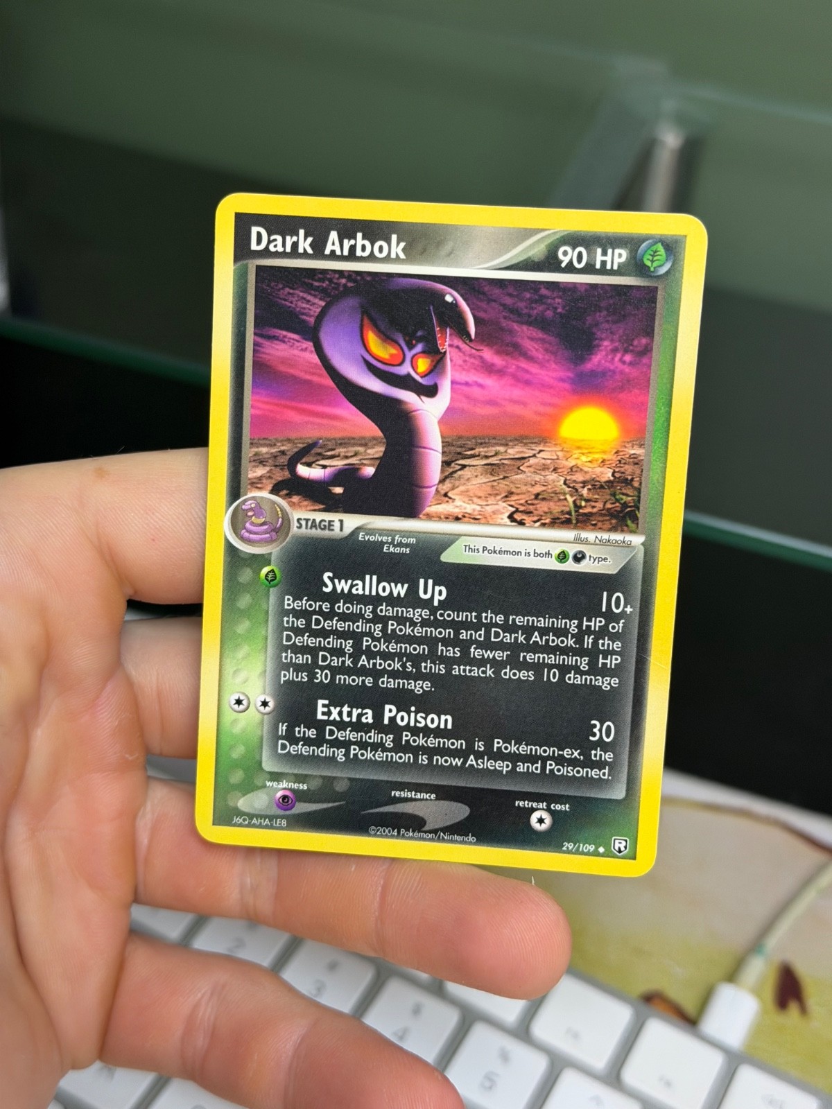 Dark Arbok 29/109 EX Team Rocket Returns 2004 Pokémon Card