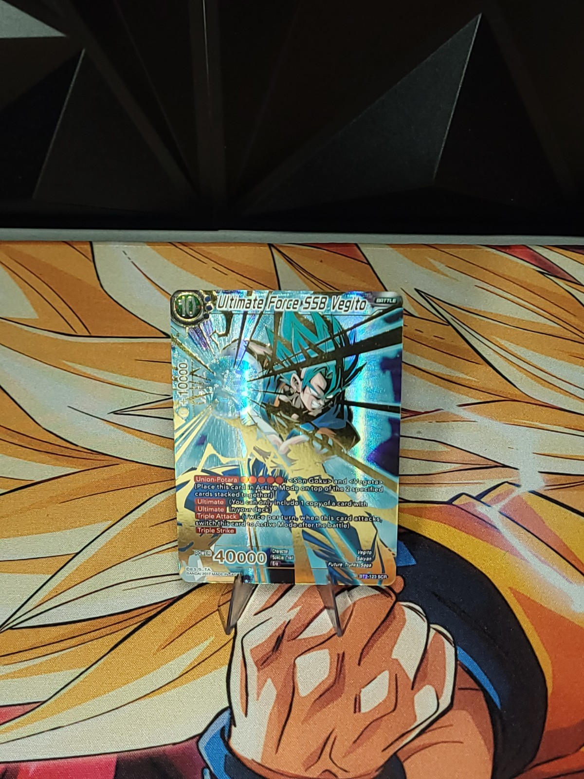 Ultimate Force SSB Vegito BT2-123 SCR Gold Foil Dragon Ball Super Masters *NM*