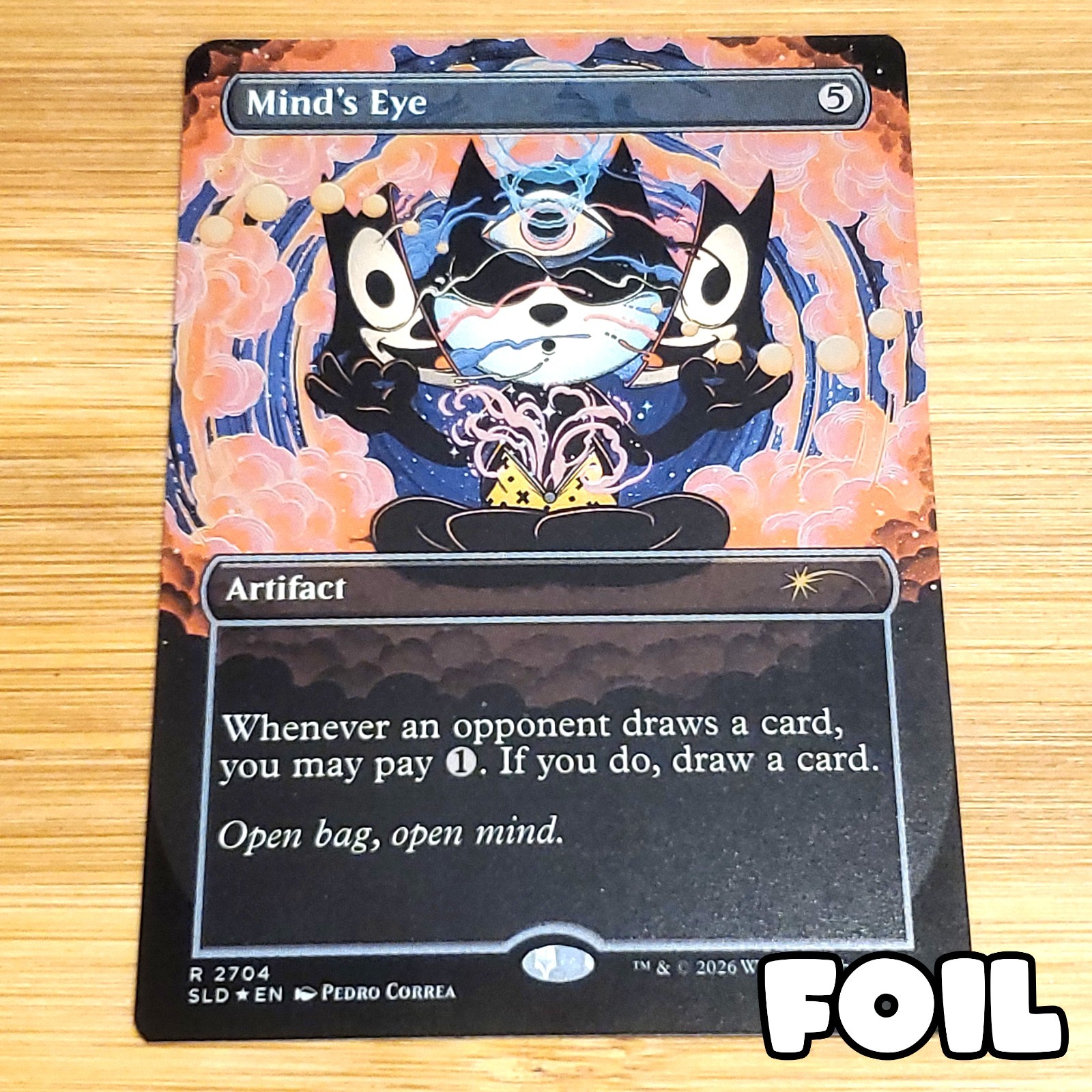 Mind’s Eye, Foil, Felix the Cat Secret Lair 2704, Magic MTG NM