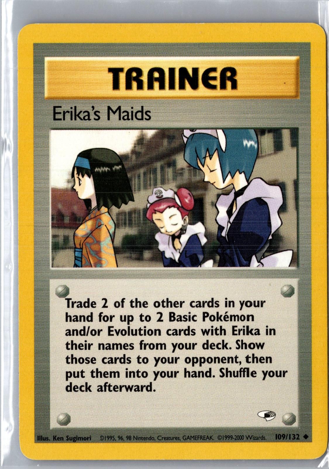 Erika’s Maids 109/132 Uncommon Gym Heroes Pokemon Unlimited Moderately Played