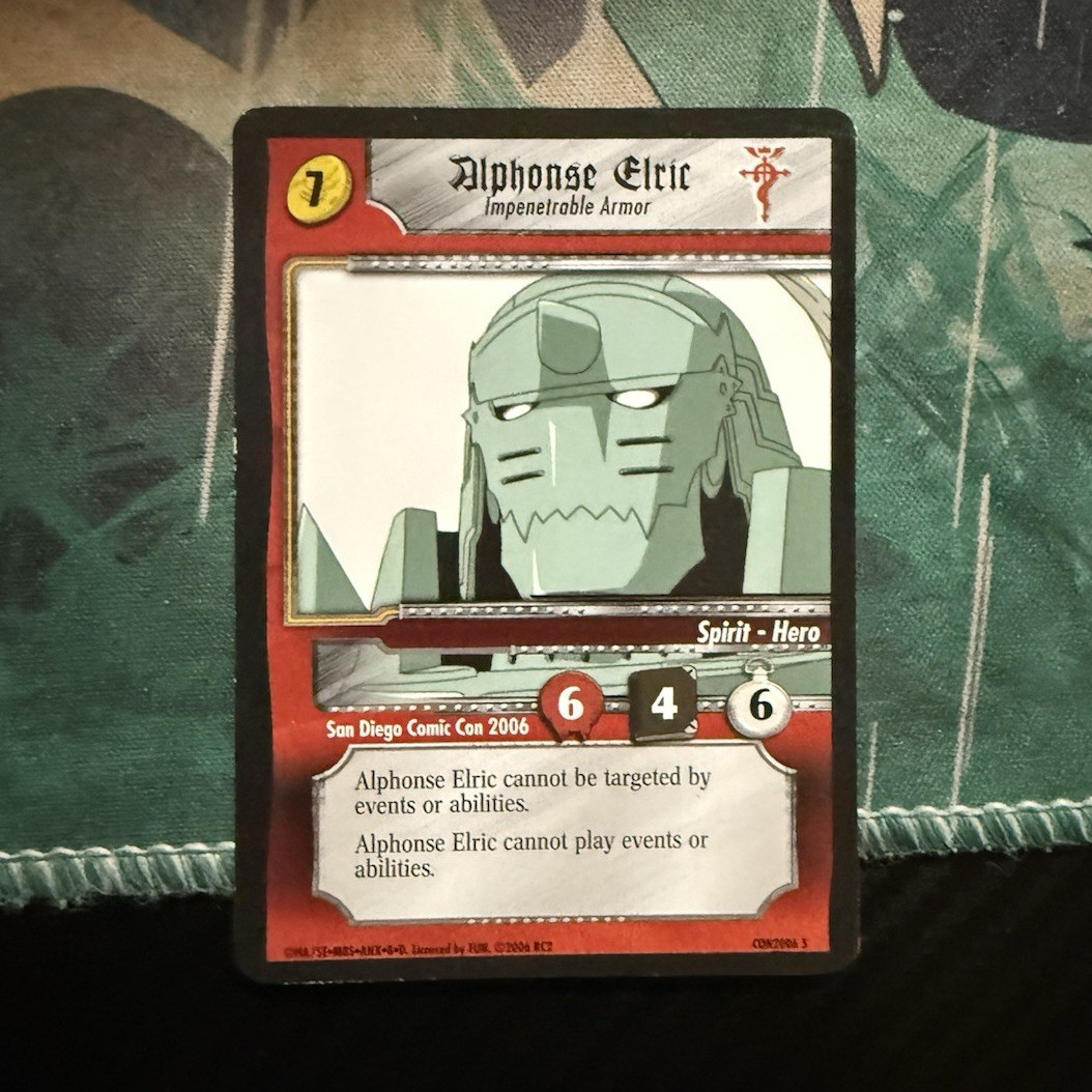 FUNimation Fullmetal Alchemist TCG Alphonse Elric SDCC 2006 Promo Rare 6/6