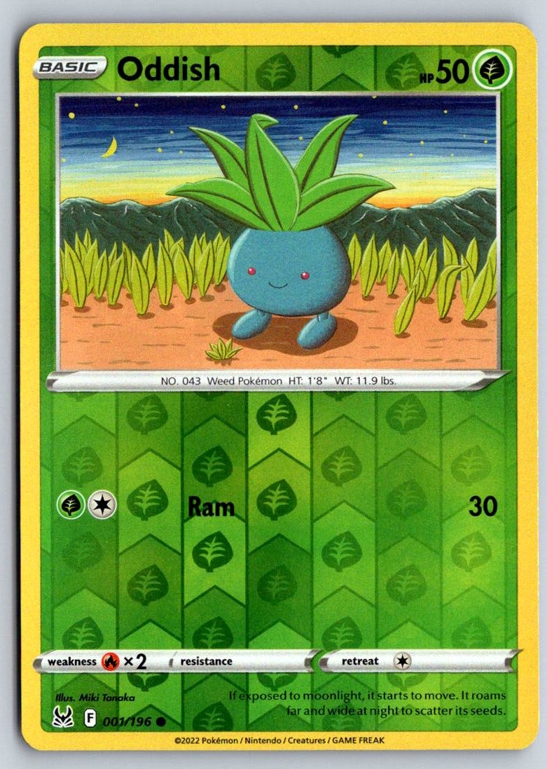 Oddish 001/196 Common Lost Origin Pokemon Reverse Holo Near Mint