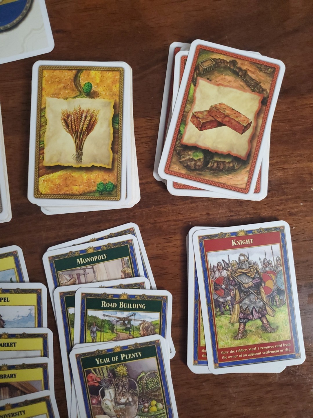 Settlers Of Catan 2007 Replacement Resource and Development Cards