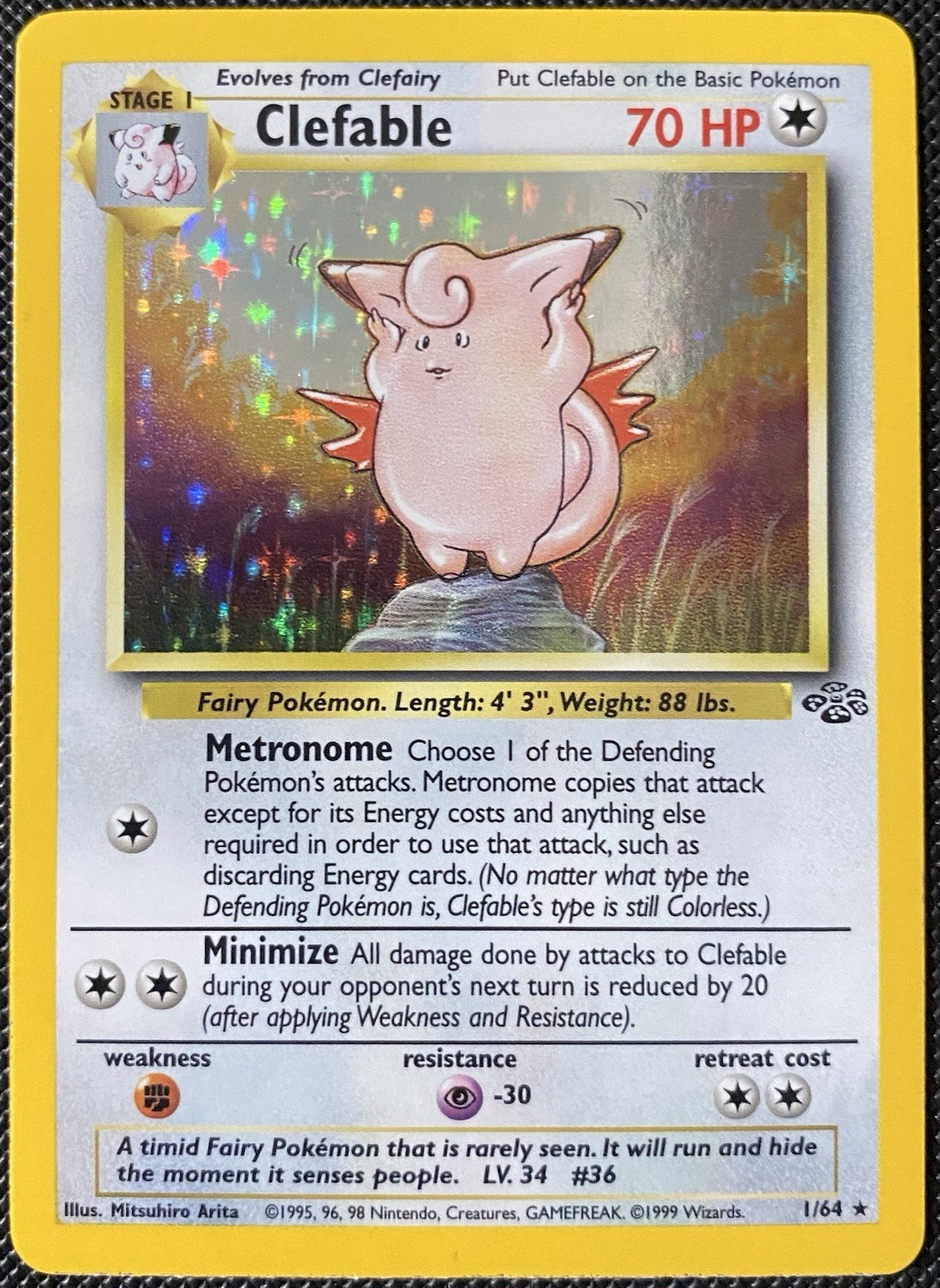 Clefable 01/64 Jungle Holo – Pokémon Card