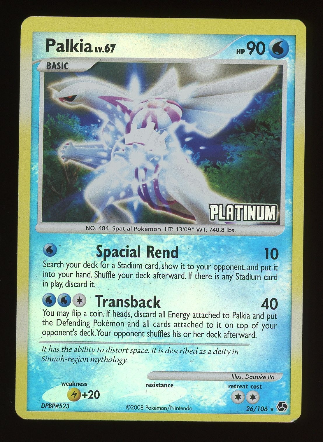 Dialga And Palkia Platinum Stamped Reverse Holo 26/106 16/106 MP