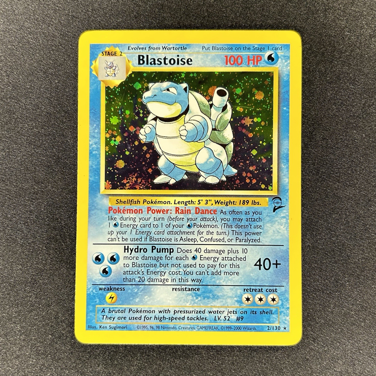 Blastoise 2/102 Base Set 2 Pokemon Swirl