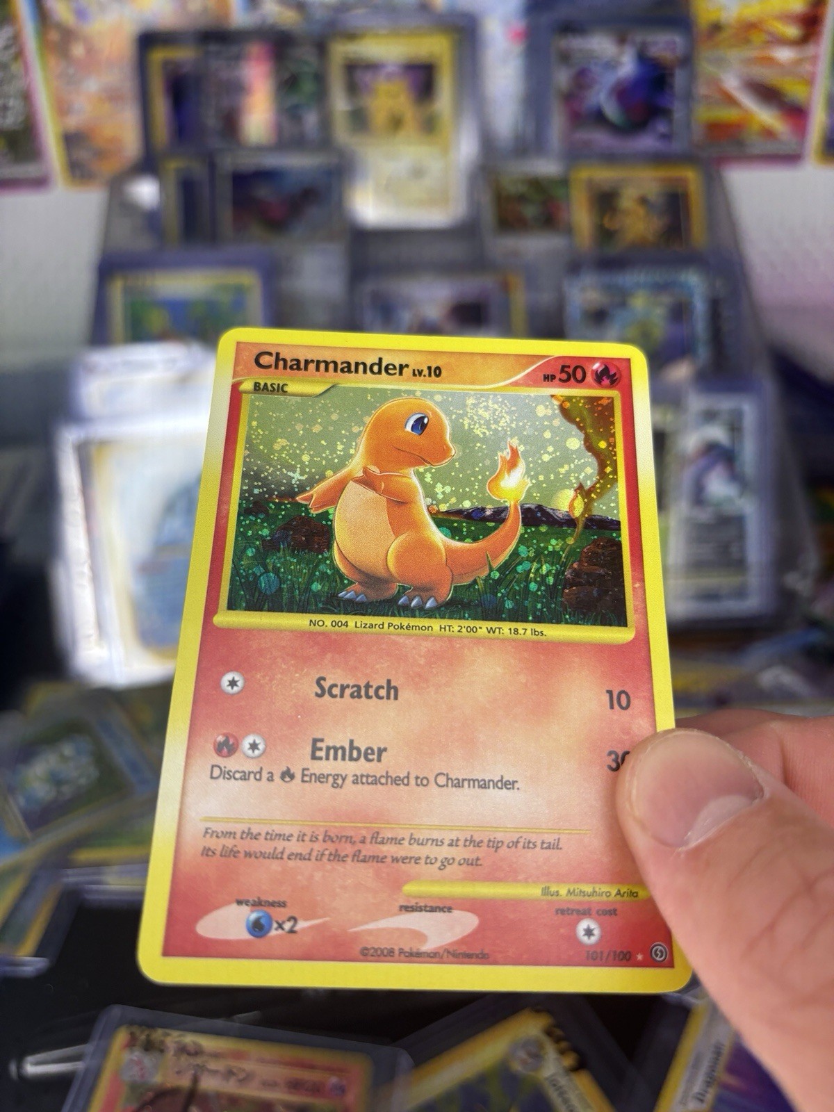 Charmander 101/100 Stormfront Holo with Head Swirl