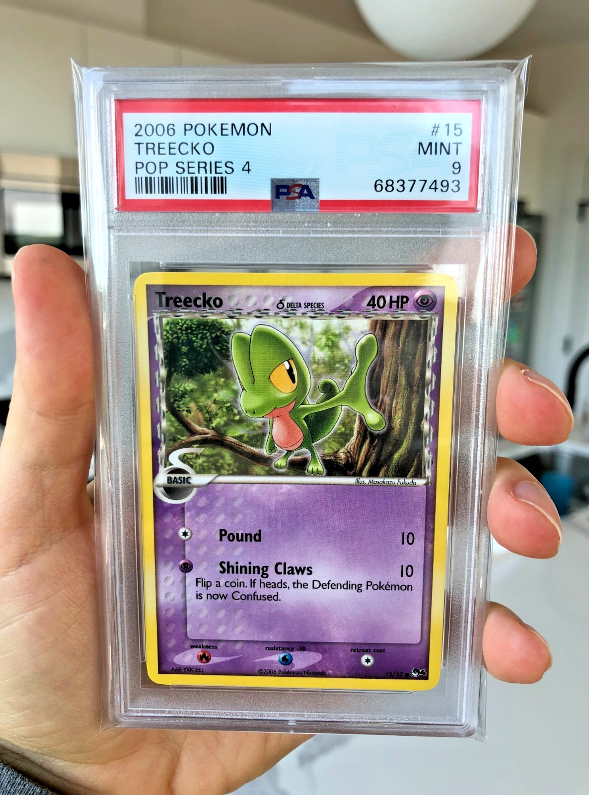 2006 Pokemon Treecko 15/17 Pop Series 4 Delta Species PSA 9 MINT