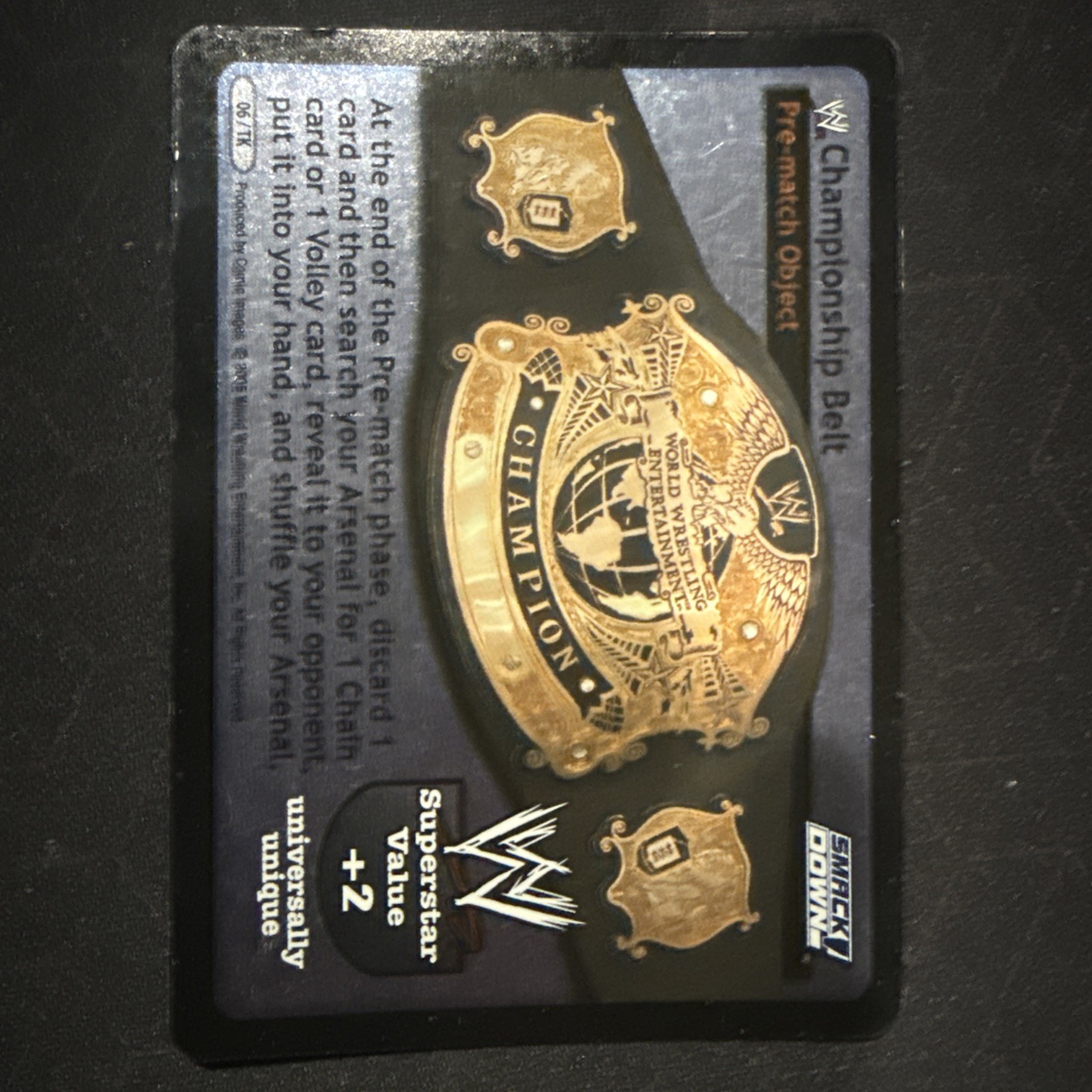 Comic Images WWE Championship Belt Pre-match Object Card Raw Deal CCG 06/TK 2005