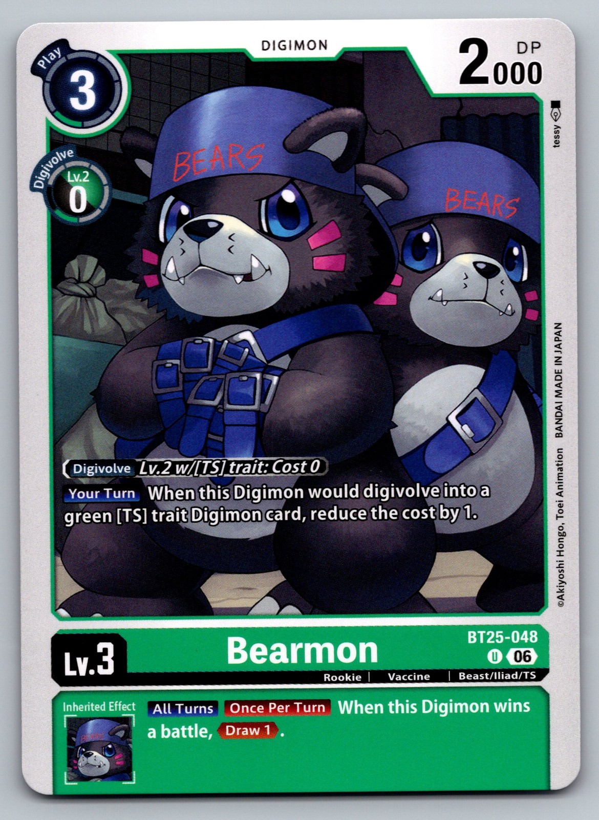 Bearmon BT25-048 Playset Dual Revolution Digimon Card Game