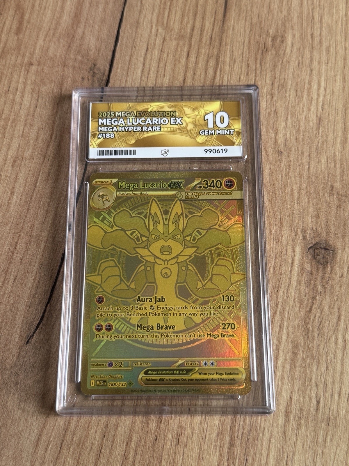Mega Lucario EX Mega Hyper Rare 2025 Mega Evolution 188/132 Pokemon TCG ACE 10