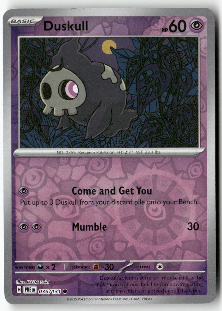 Duskull 018/064 Shrouded Fable Reverse Holo Common Pokemon IKEDA Saki