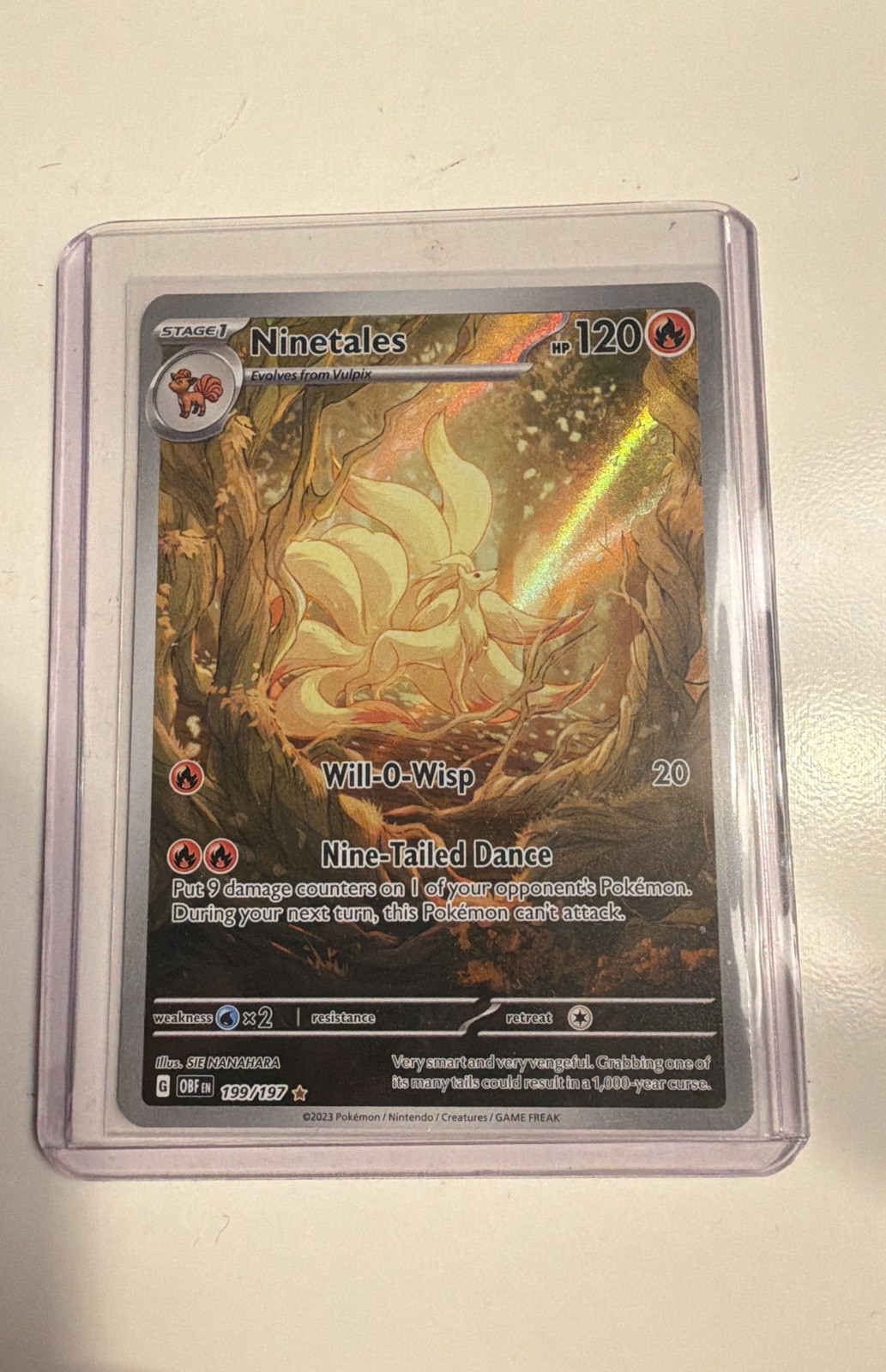 Ninetales 199/197 SV03: Obsidian Flames Holo