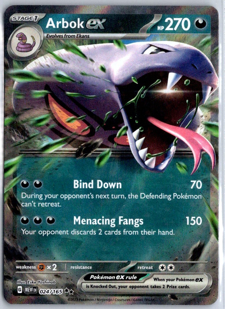 Arbok ex – Double Rare 024/165 SV: Scarlet & Violet 151 NM Eske Yoshinob