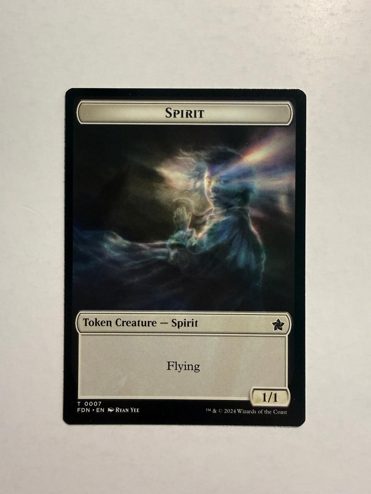 Spirit/Cat Double-Sided Token 1/7 MTG Foundations
