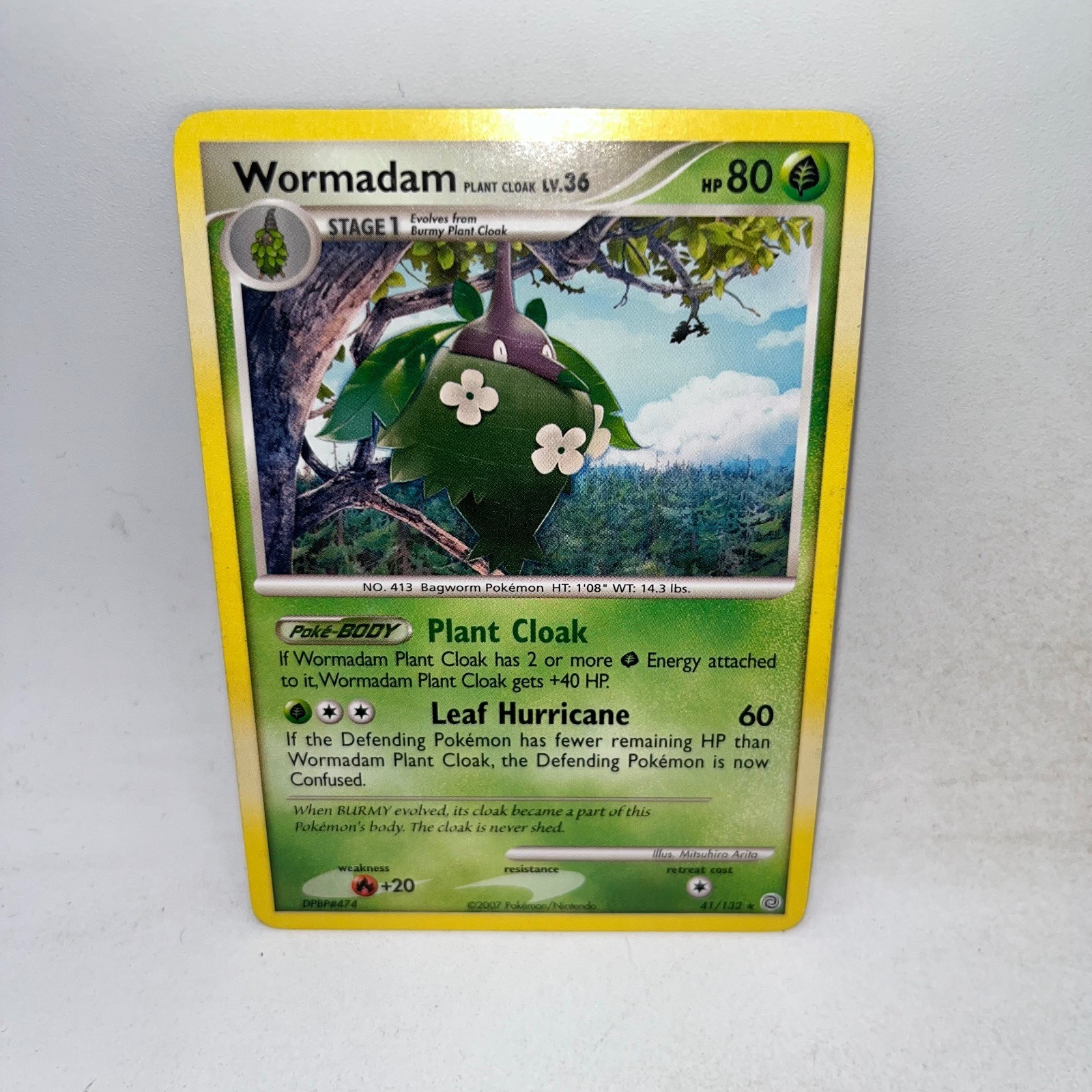 Wormadam Plant Cloak 41/132 Rare Secret Wonders Pokemon Moderately Played