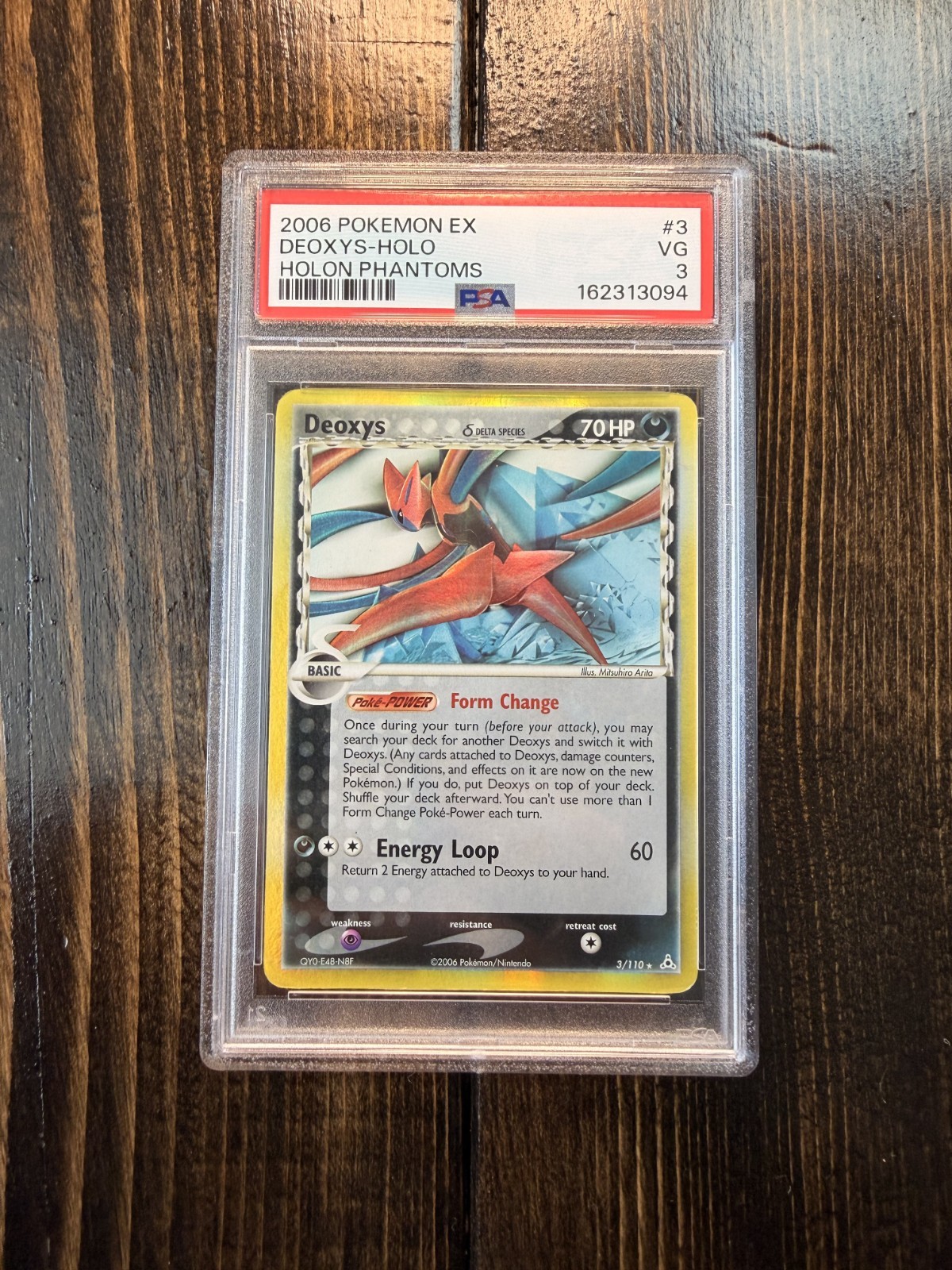 2006 Pokemon EX Holon Phantoms Deoxys Holo Foil Rare 3/110 PSA 3