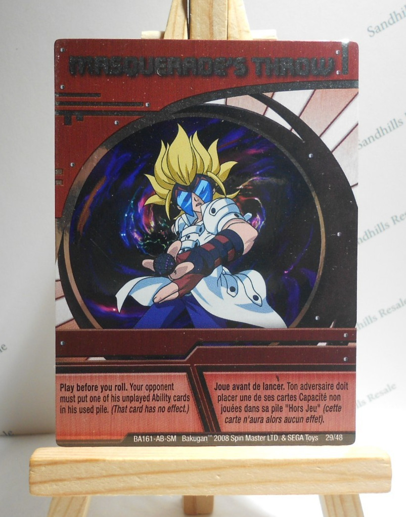 Bakugan Card – Masquerade’s Throw – Holo Foil Red Ability Card – BA161 – 29/48