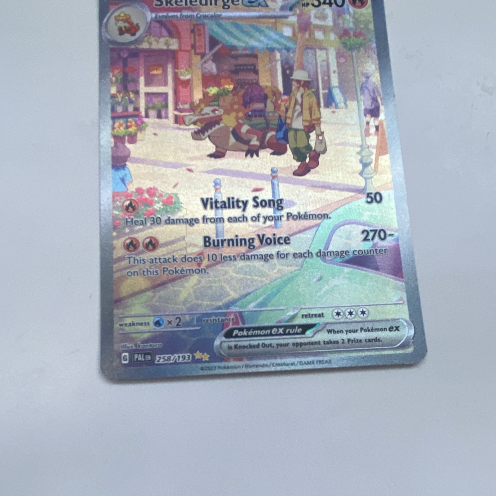 Pokemon TCG Skeledirge ex 258/193 Paldea Evolved Full Art Holo SIR