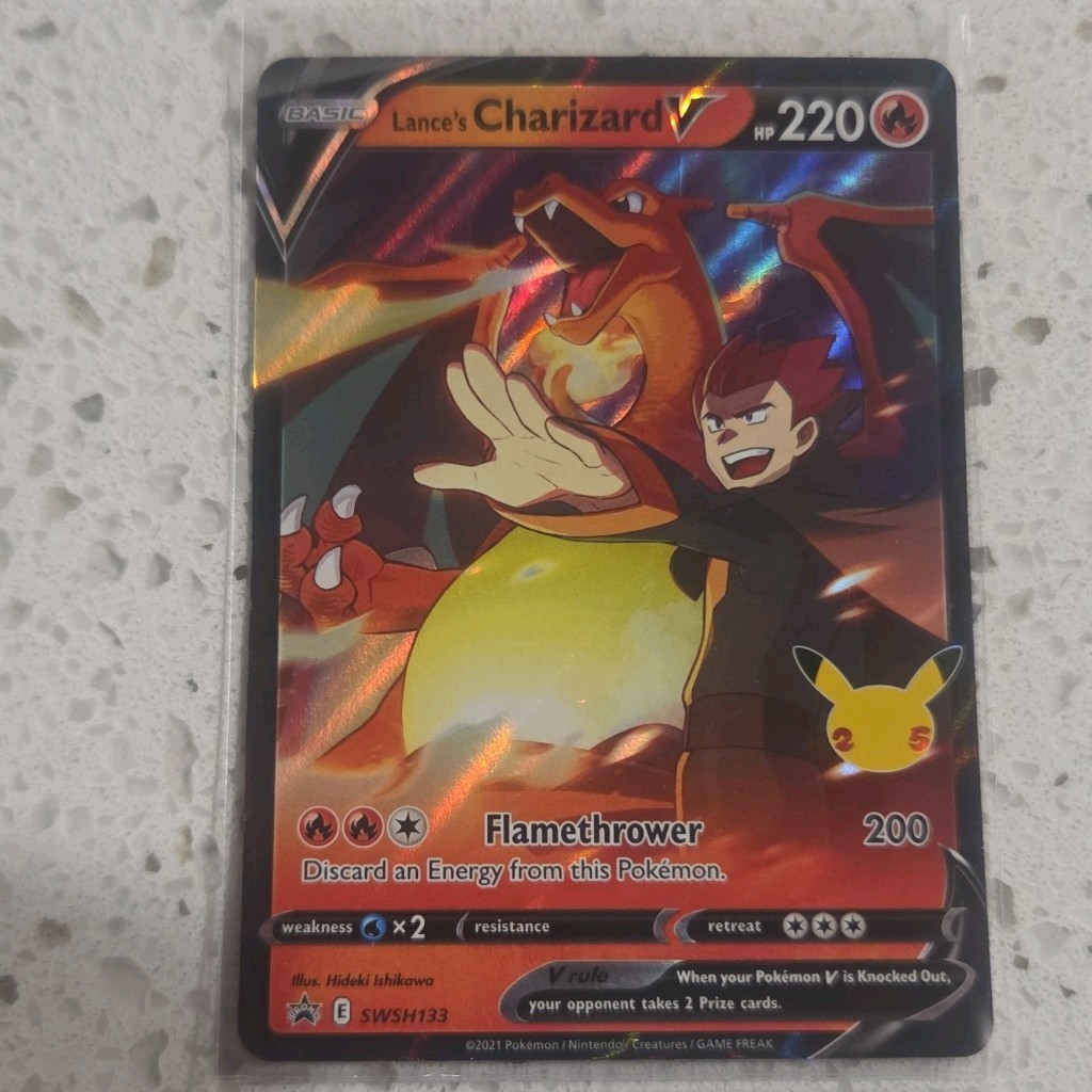 Pokemon Lance’s Charizard V SWSH133 Sword & Shield Promo Holo Eng 2021 220HP