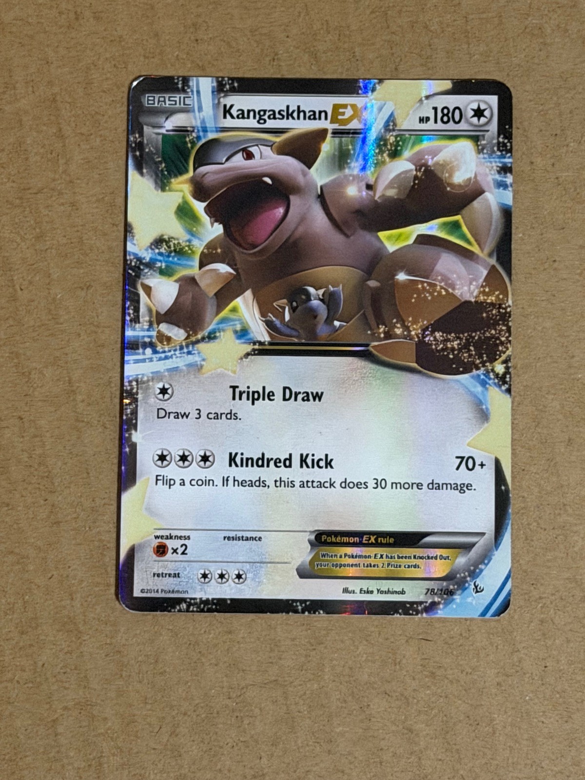 Kangaskhan EX 78/106 Holo Flashfire Pokemon MP Eske Yoshinob