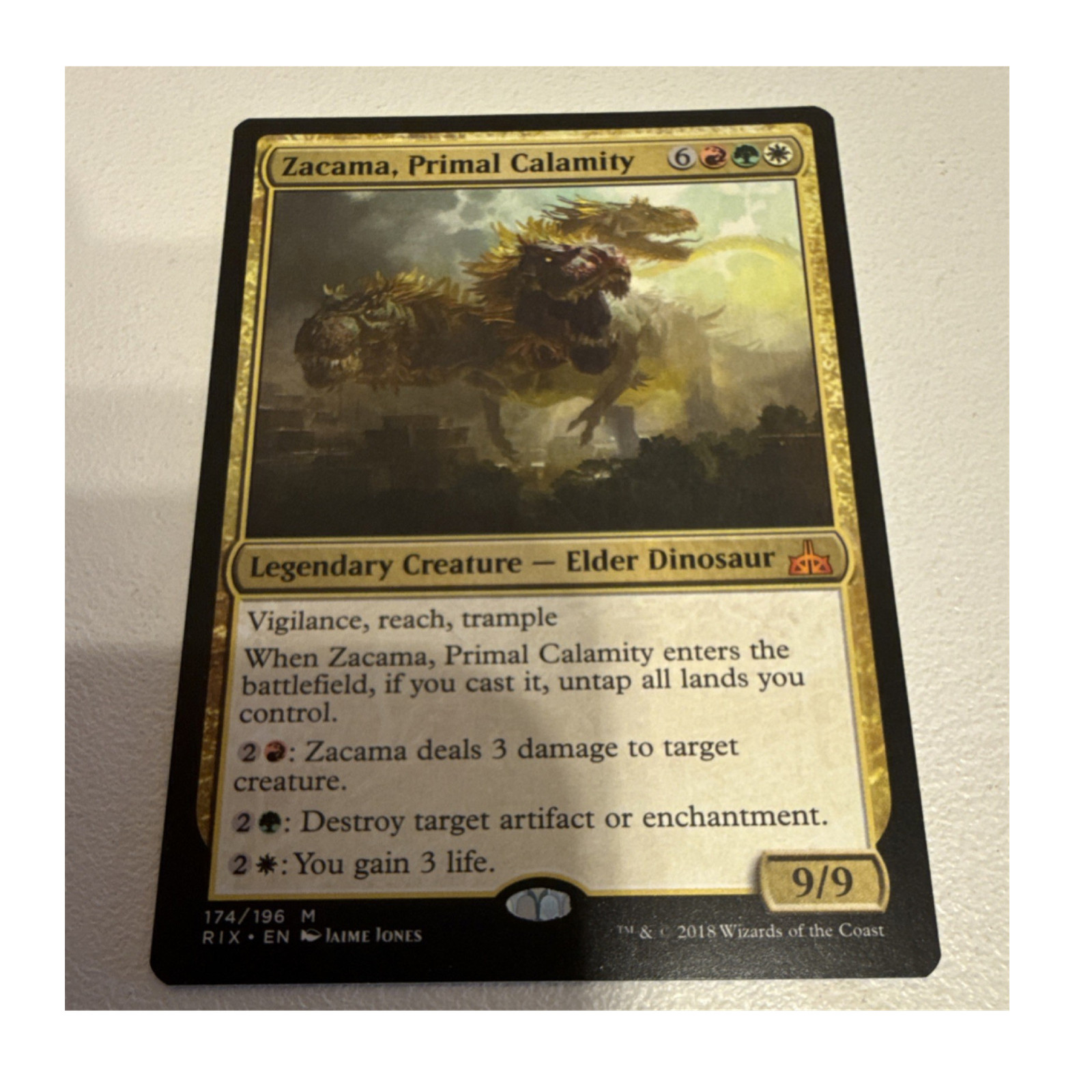 Wizards of the Coast MTG Zacama, Primal Calamity RIX Mythic 174/196 EN 9/9
