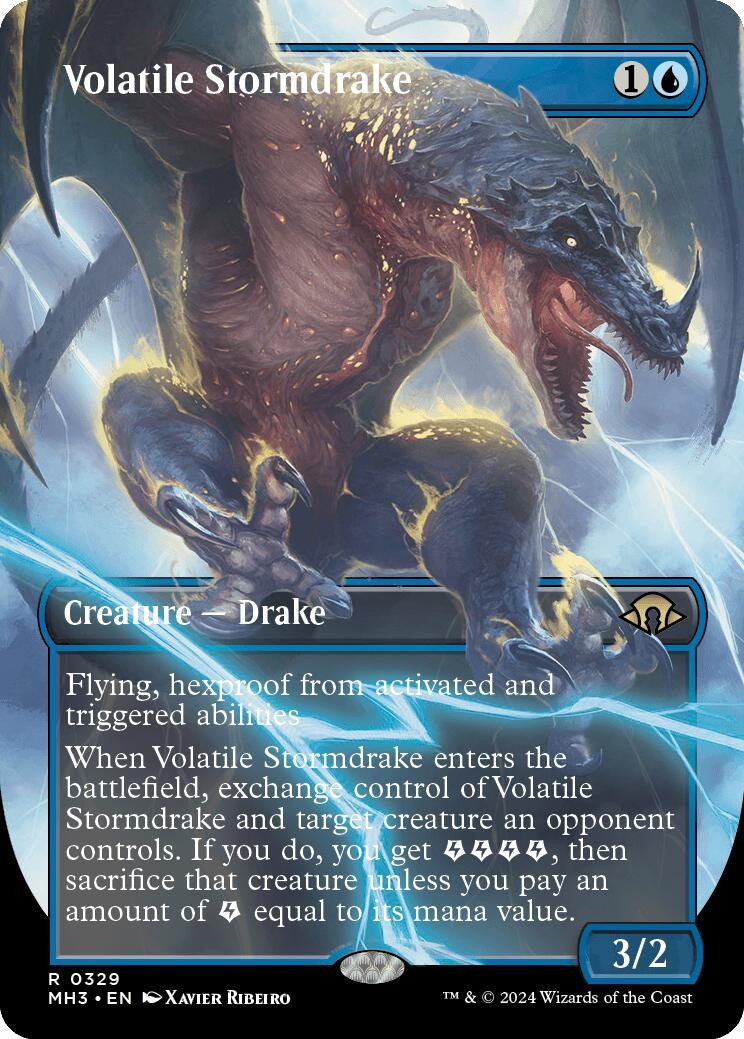 Volatile Stormdrake (Borderless) – 329 – NM – Modern Horizons 3