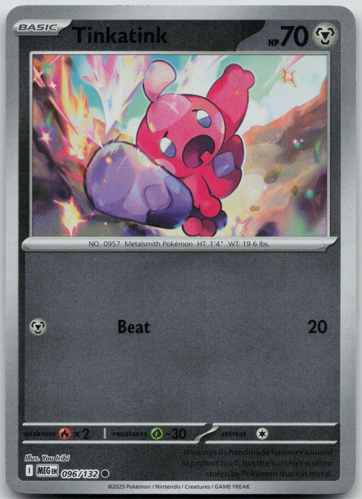 Tinkatink 096/132 Reverse Holofoil (HR) ME01: Mega Evolution – NM