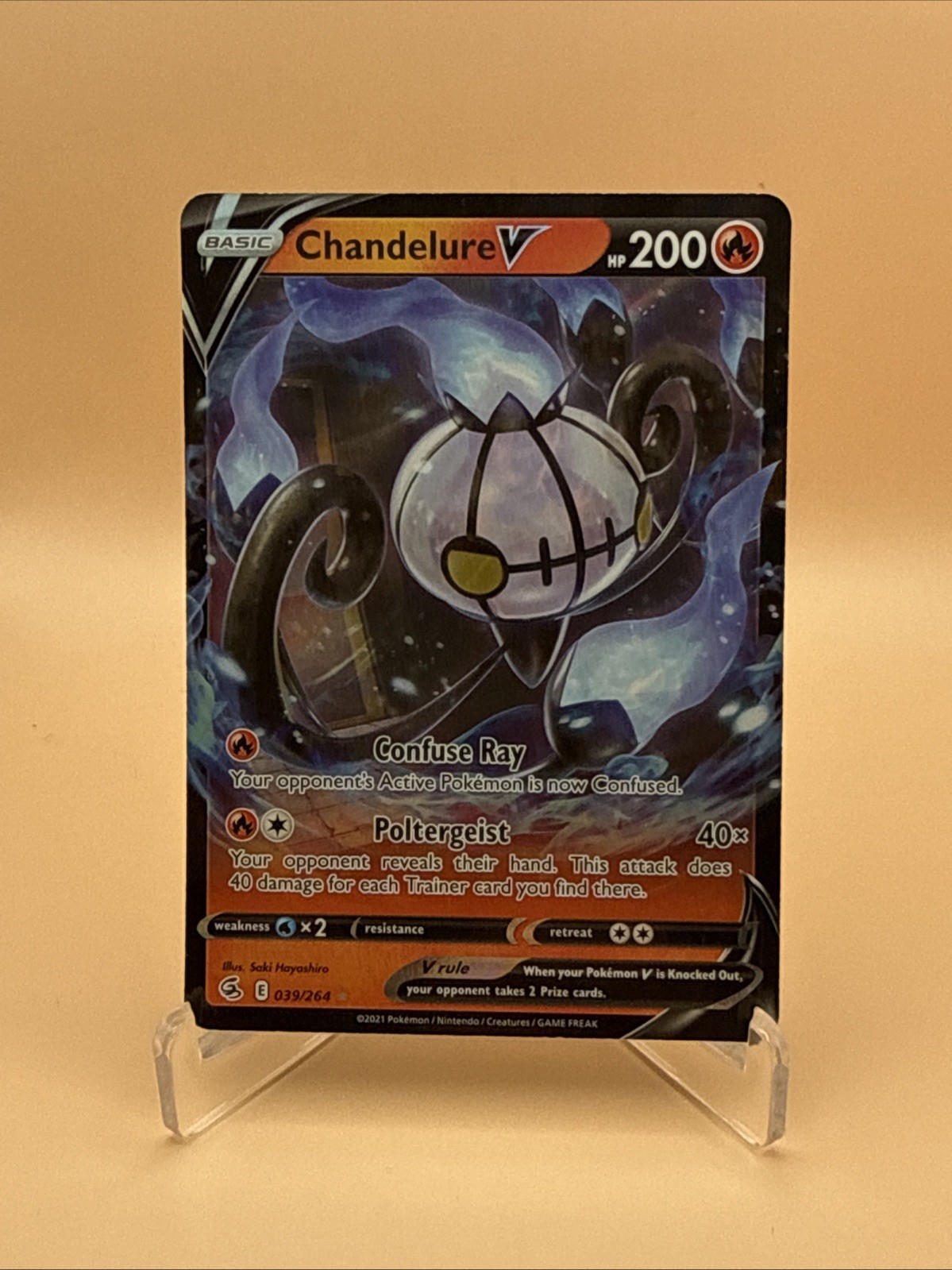 Chandelure V 039/264 – Pokemon TCG SWSH08: Fusion Strike Ultra Rare Holo (NM)