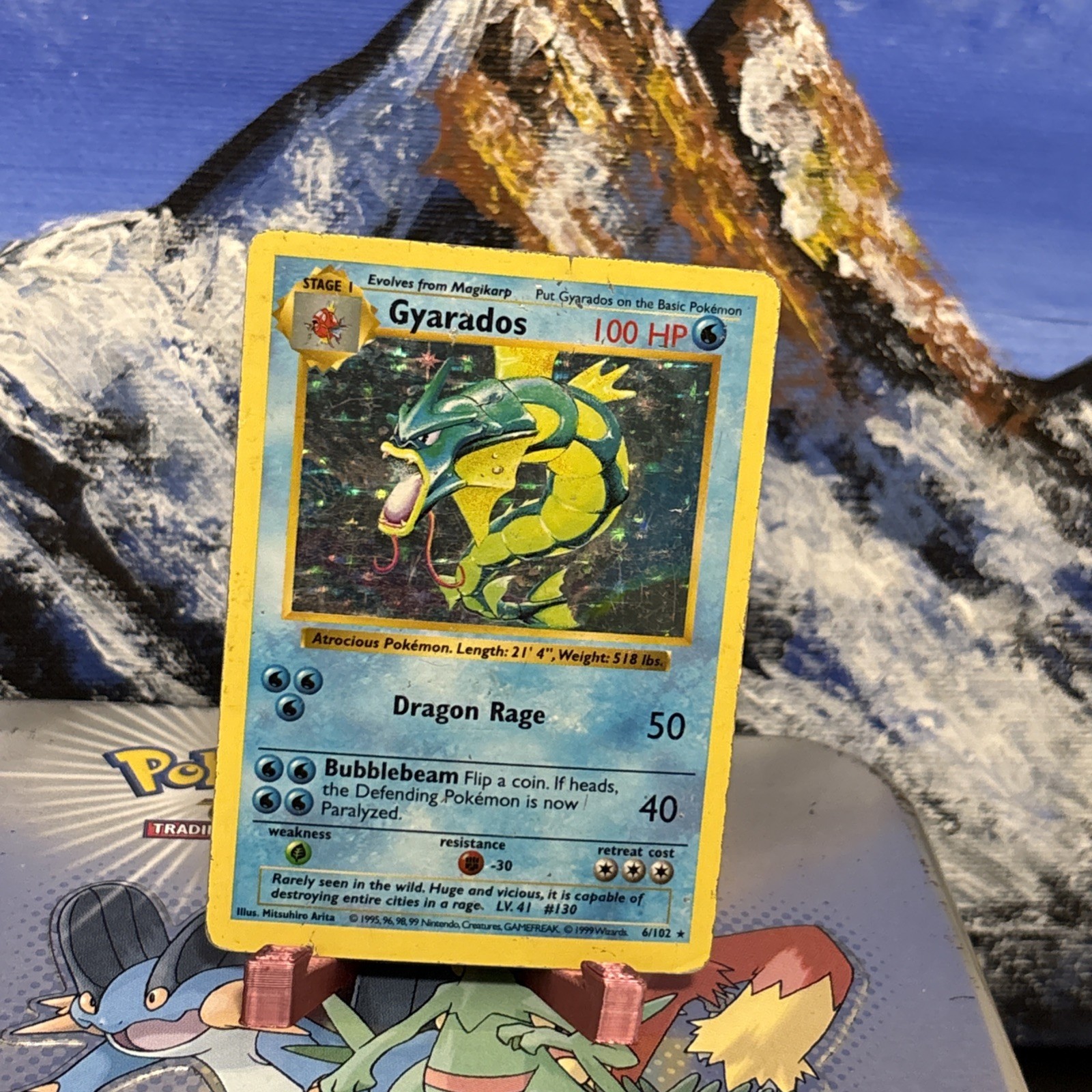 Gyarados – 006/102 Pokemon Base Set (Shadowless) – Holo 🌊 HP