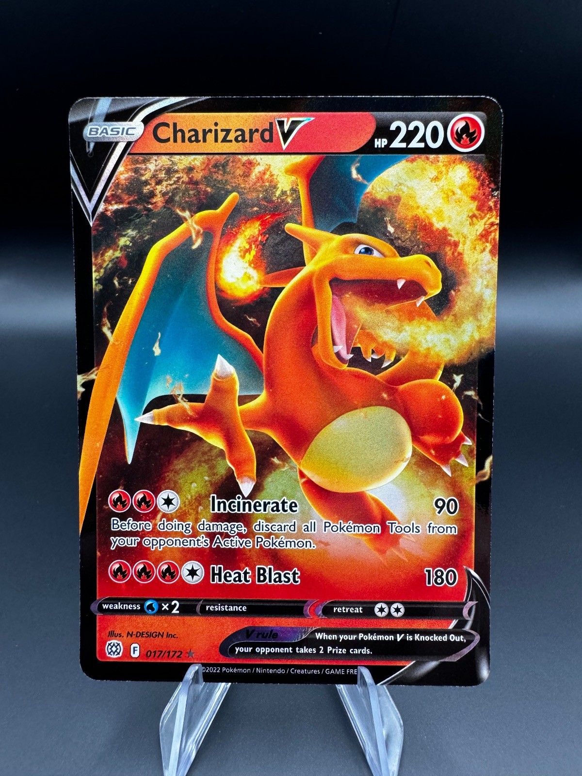 Charizard V 017/172 Holo V Rare Brilliant Stars Pokemon LP Brilliant Stars