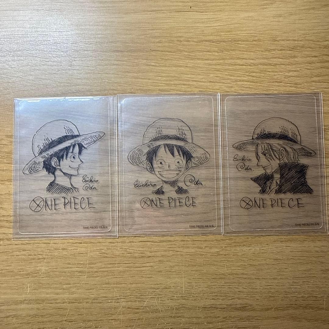 One Piece Luffy Shanks set Shueisha Natsucomi 2022 Double Sticker Eiichiro Oda
