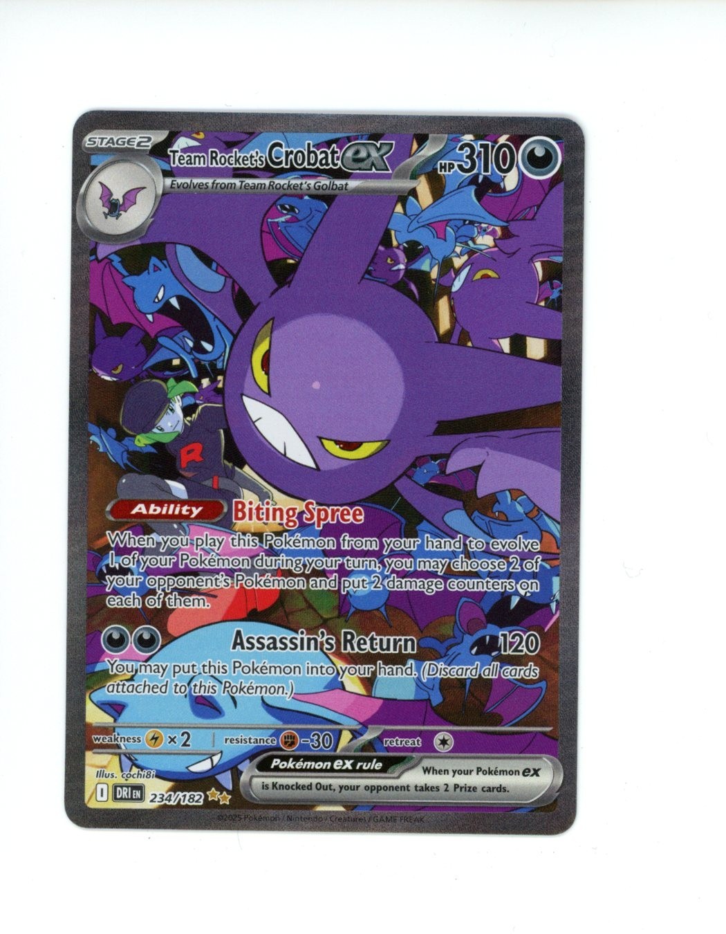 Team Rocket’s Crobat ex 234/182 Sv10: Destined Rivals Holo