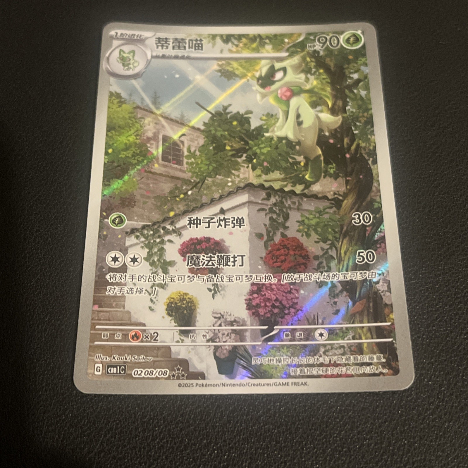 Floragato Art Rare 0208/08 Pokemon Gem Vol 1 Chinese CBB1C 02 08/08 AR