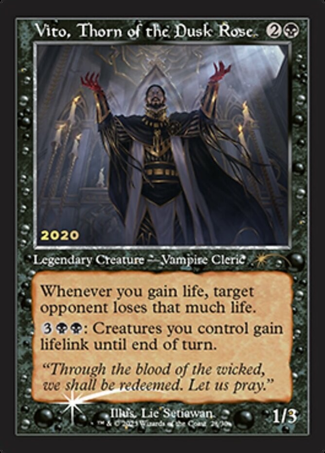 Light Play x 1 Vito, Thorn of the Dusk Rose (28) – Foil – 2020 30th Anniversary