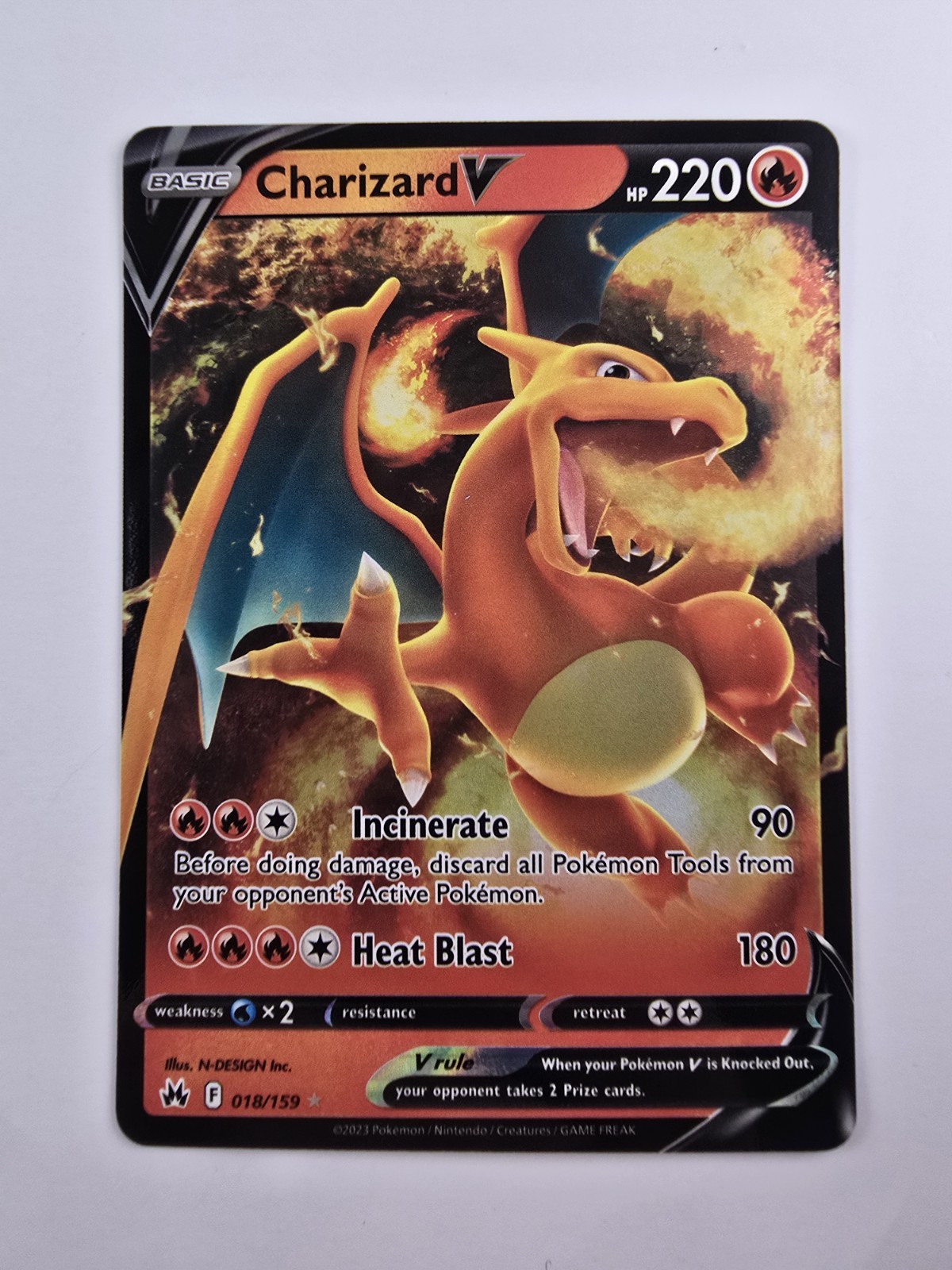 Charizard V 018/159 SWSH: Crown Zenith Holo