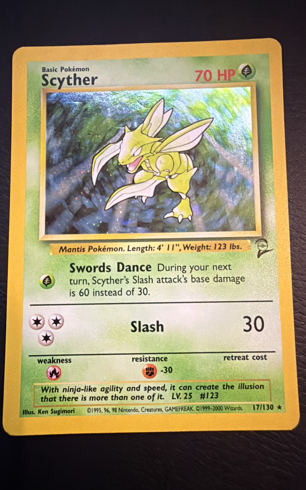 Scyther 017/130 Base Set 2 Holo
