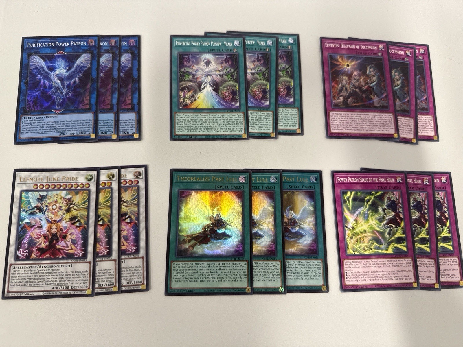YUGIOH Chaos Origins CORI Power Patron / Elfnote Deck Core 18 card ships 7/3