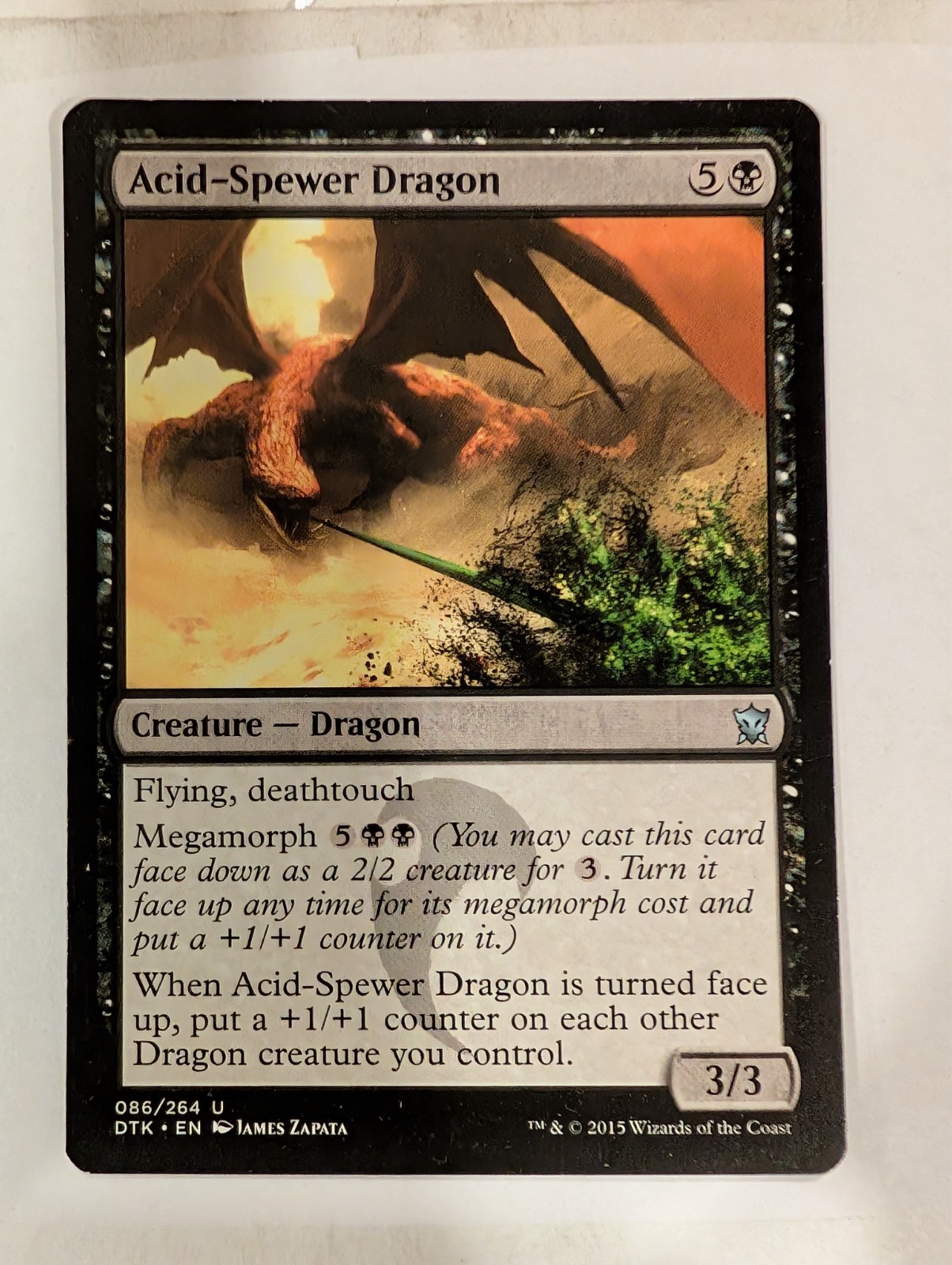 Acid – Spewer Dragon – Dragons of Tarkir – Magic the Gathering MTG Nice!