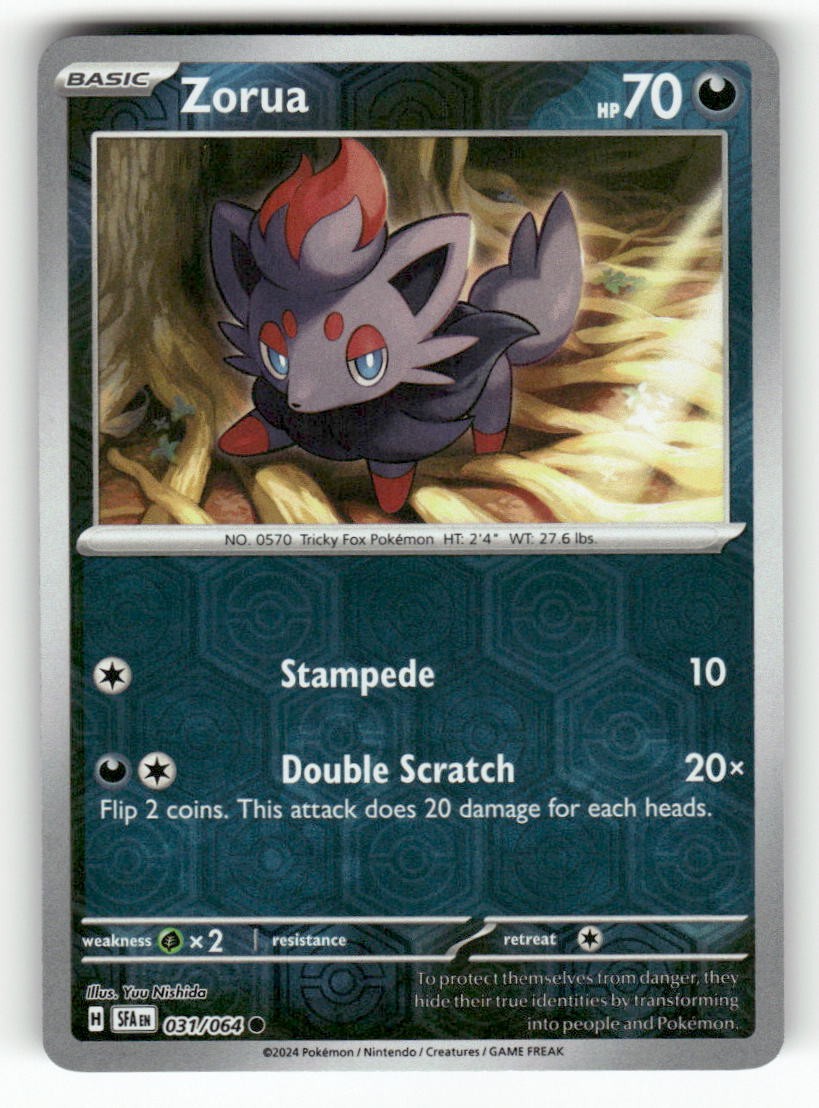 Zorua 031/064 Common Shrouded Fable Pokemon Reverse Holo NM