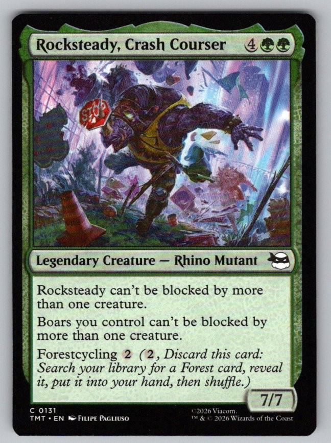 Rocksteady, Crash Courser 0131 TMNT Magic: The Gathering NM