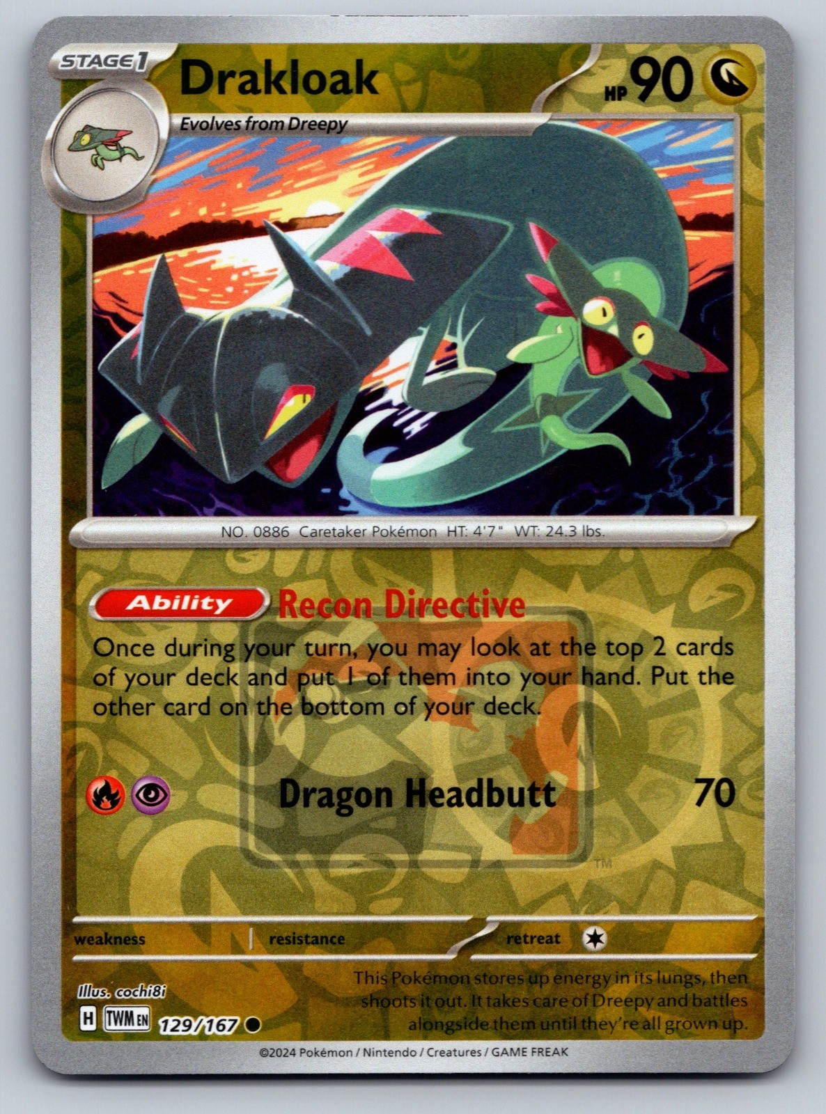 Drakloak Reverse Holo Promo League & Championship Cards 129/167 NM c2