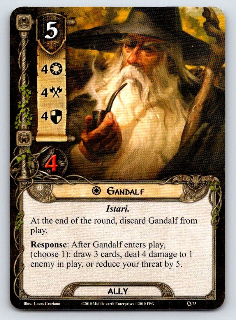 Gandalf Lord Of The Rings Middle Earth FFG Trading Card TCG CCG