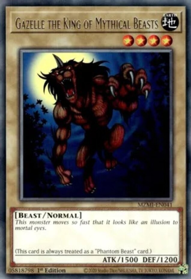 Gazelle the King of Mythical Beasts – MZMI-EN041 – Rare – 1st Edition – Near Min