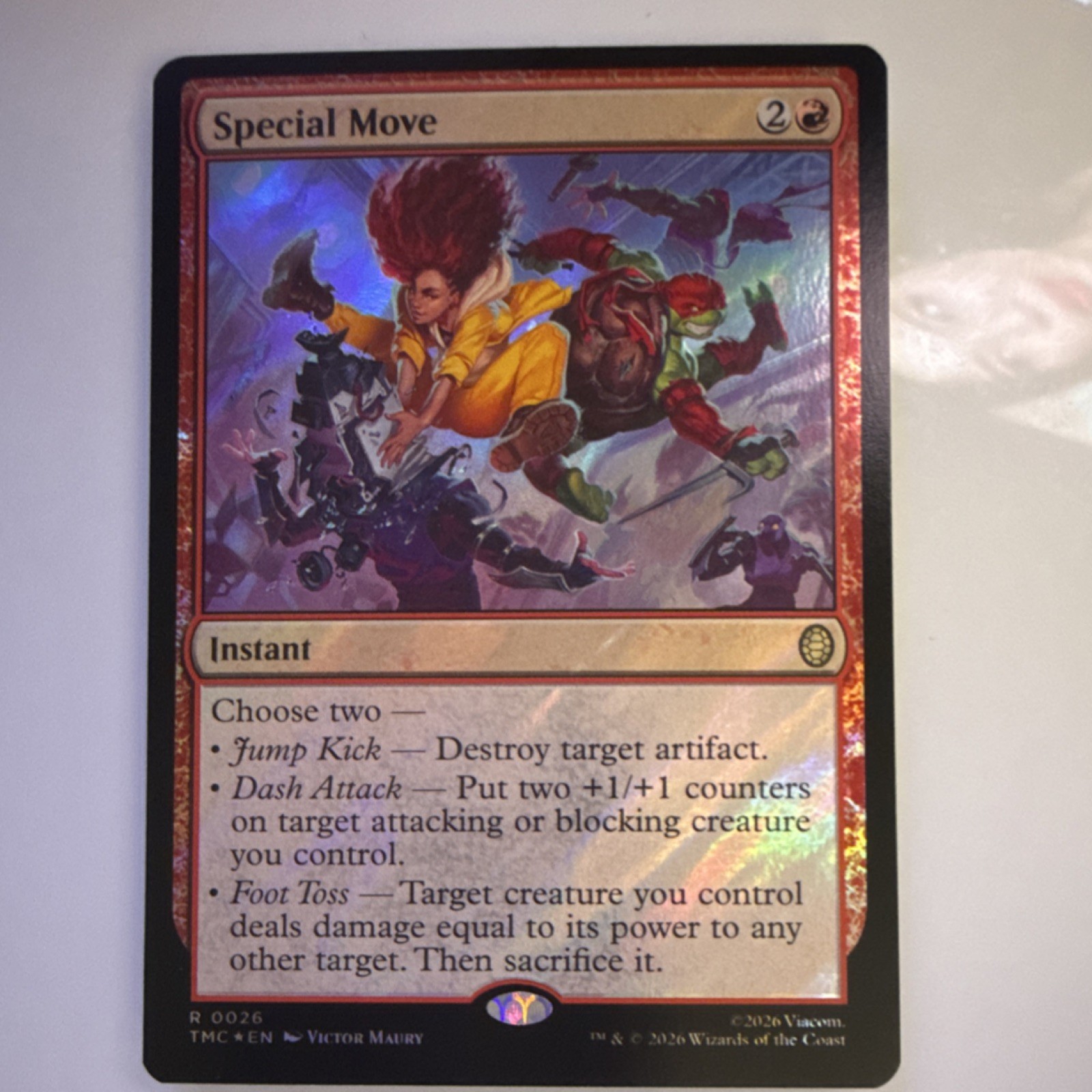 Wizards Special Move Instant Card Commander TMNT Foil 26 Red 2026 Victor Maury