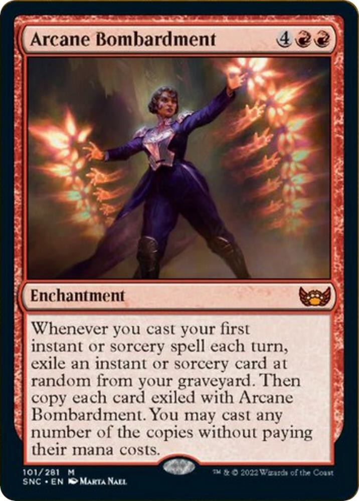 1x Arcane Bombardment – Streets of New Capenna – NM – MTG