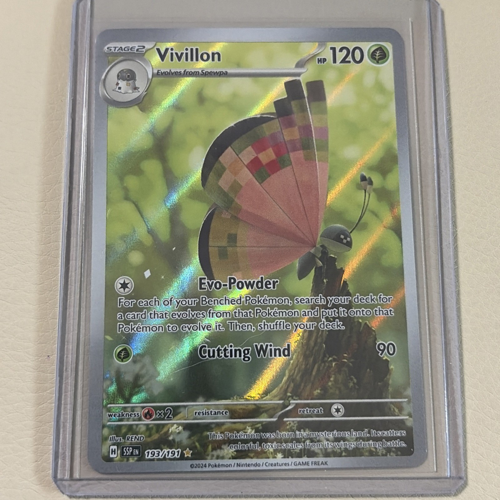 Vivillon 193/191 Surging Sparks Illustration Rare Pokemon TCG Card
