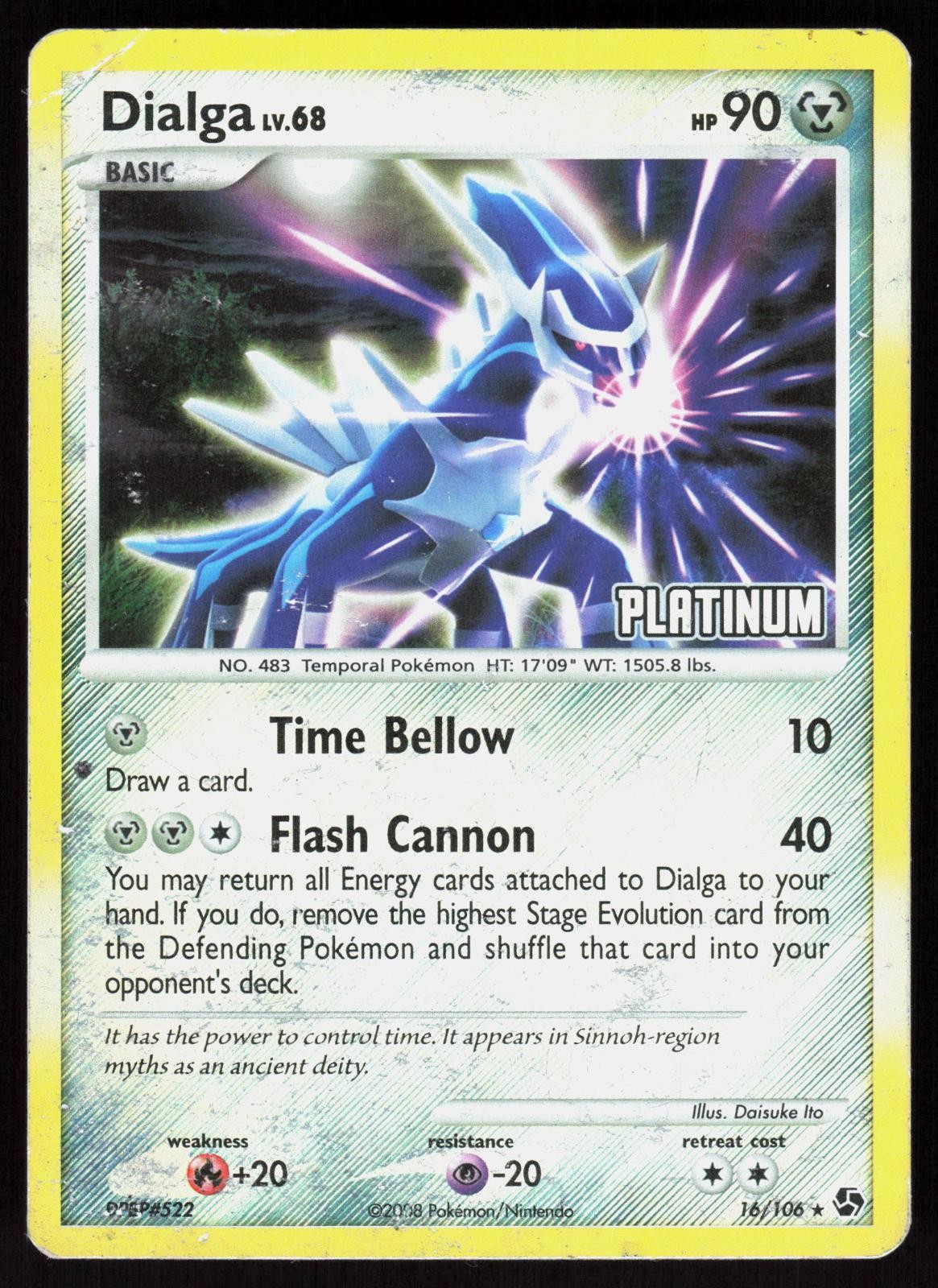 Burger King Promos Dialga 016/106 Promo Pokemon Reverse Holo HP