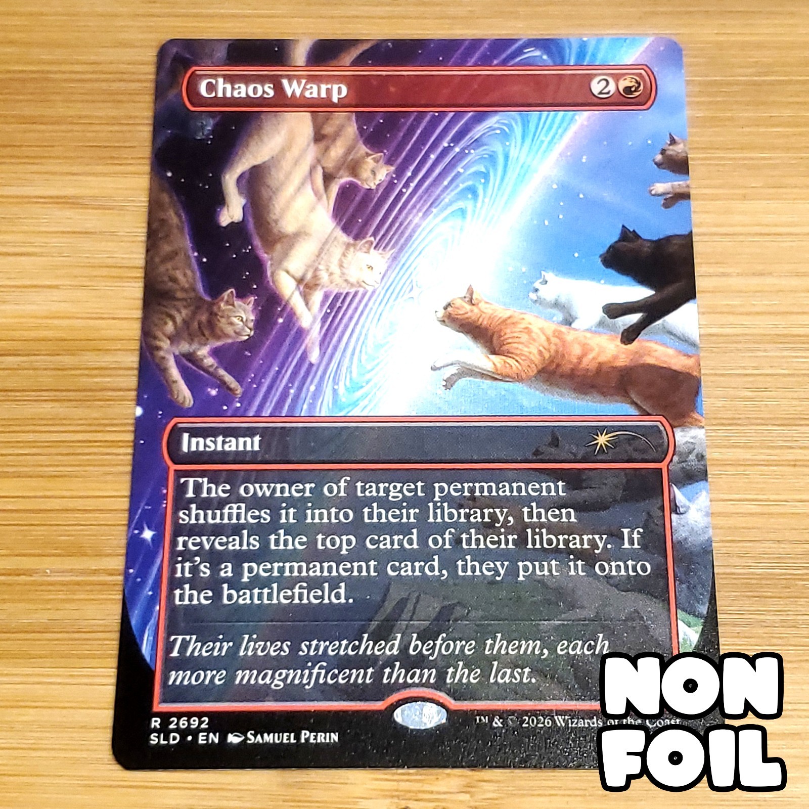 Chaos Warp, Non-Foil, Cats of Chaos Secret Lair – 2692 Magic MTG NM